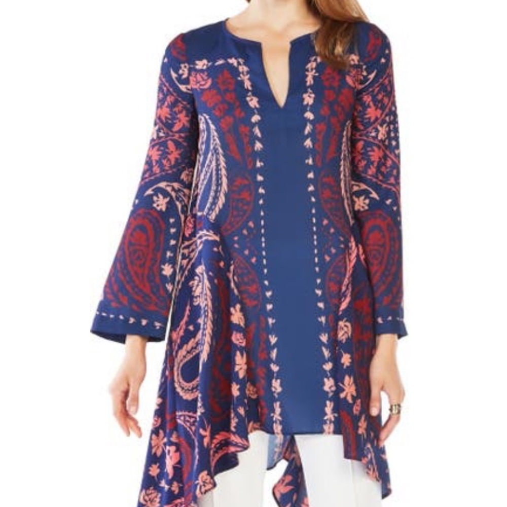 BCBGMAXAZRIA Geena Hankerchief Hem Dress, Size XS